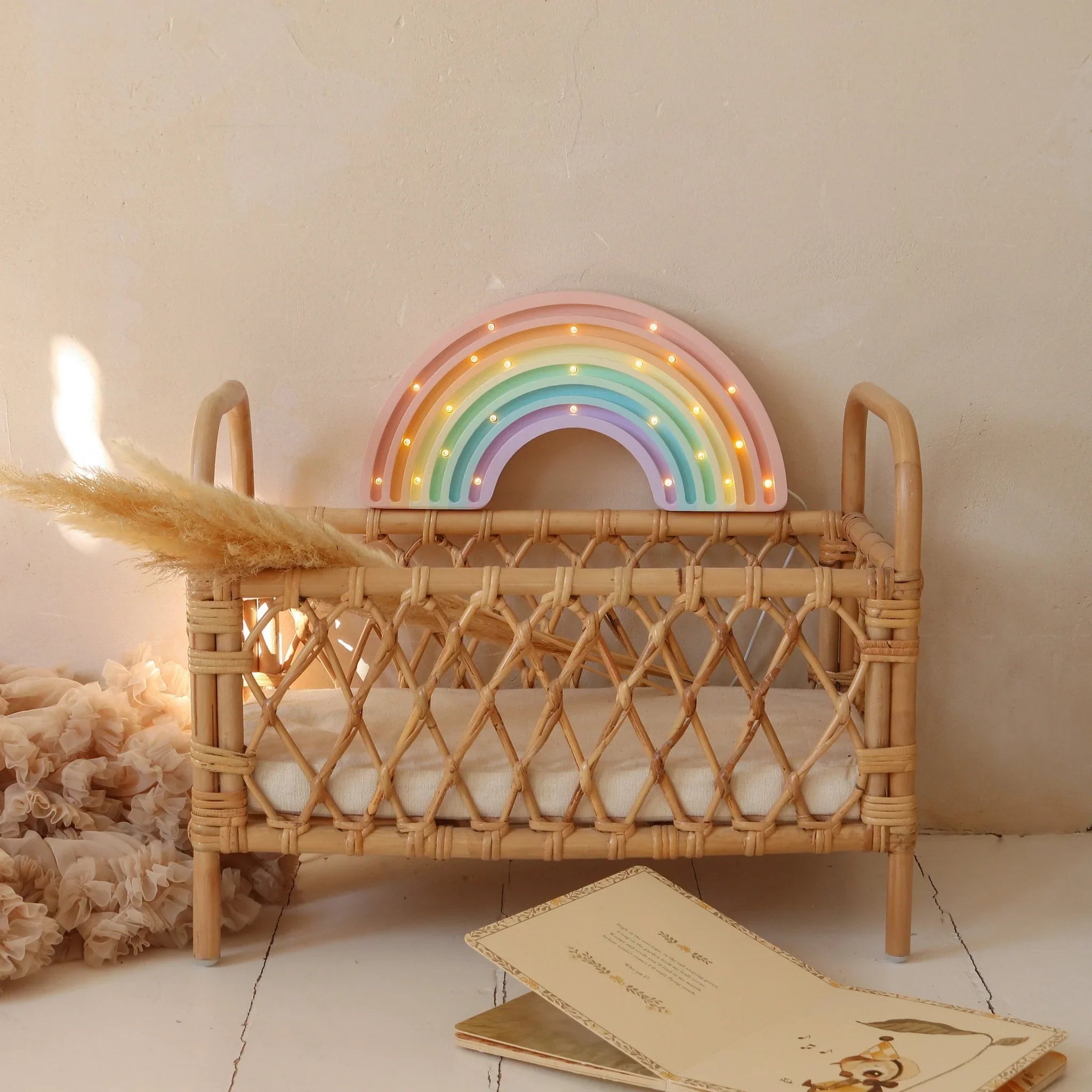 Handmade Wooden Lamp - Rainbow