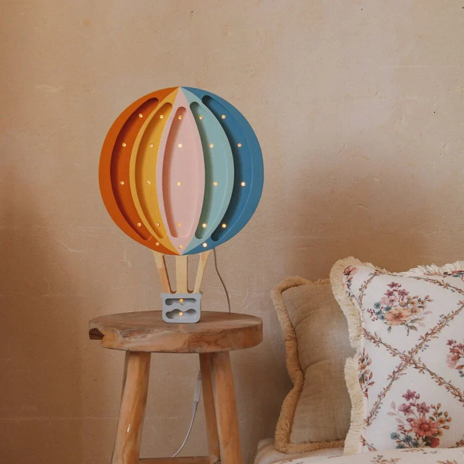 Handmade Wooden Lamp - Hot Air Balloon