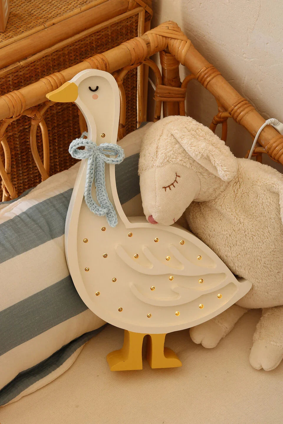 Handmade Wooden Lamp - Goose
