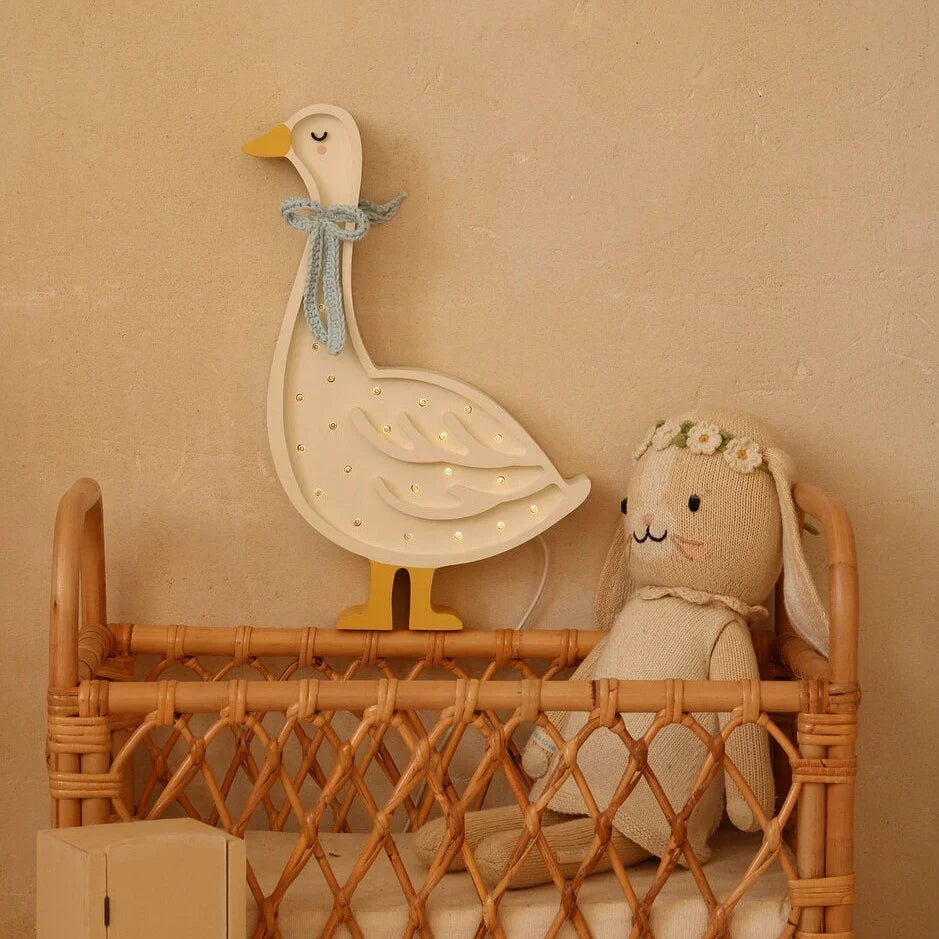 Handmade Wooden Lamp - Goose
