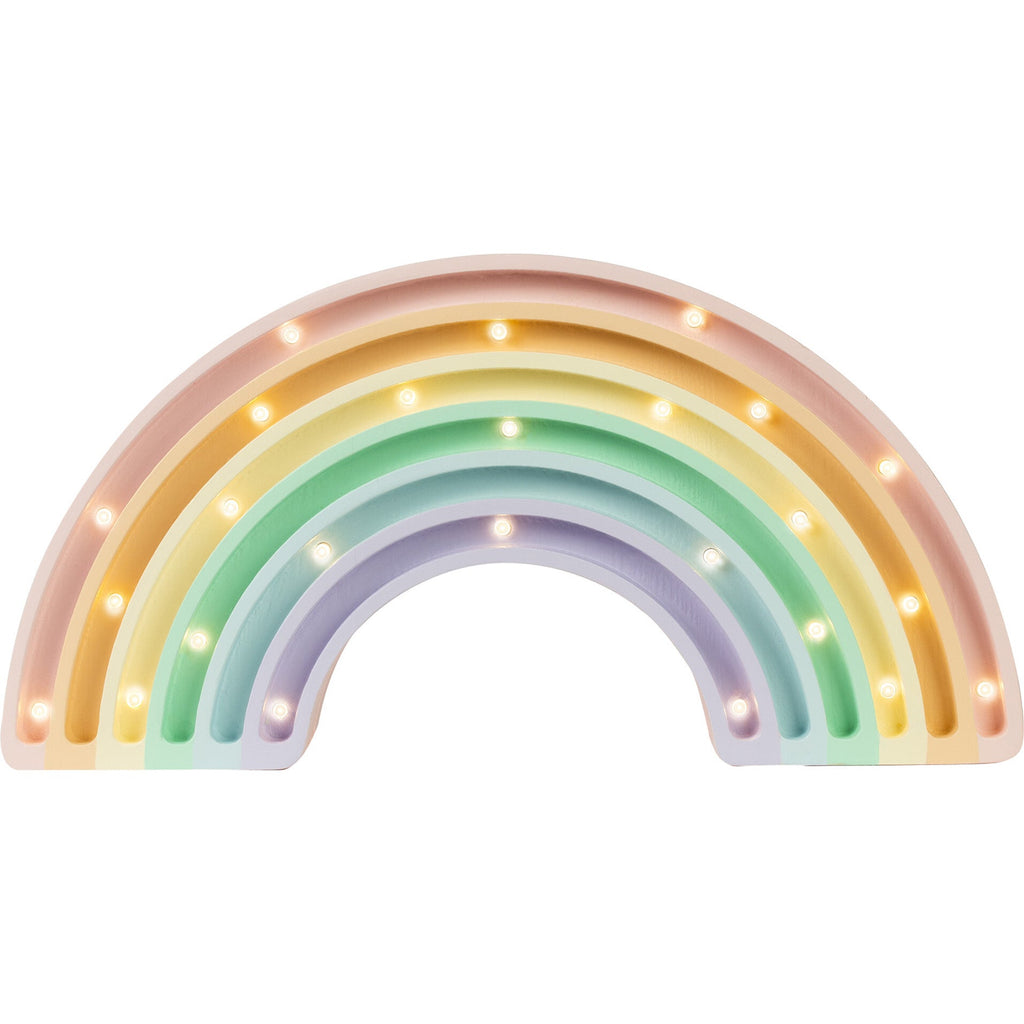 Handmade Wooden Lamp - Rainbow