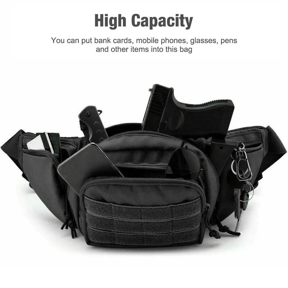 Concealed Carry Fanny Pack – Tactical Pistol Waist Pack Holster Bag with MOLLE System