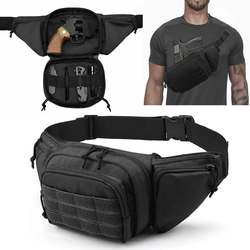 Concealed Carry Fanny Pack – Tactical Pistol Waist Pack Holster Bag with MOLLE System