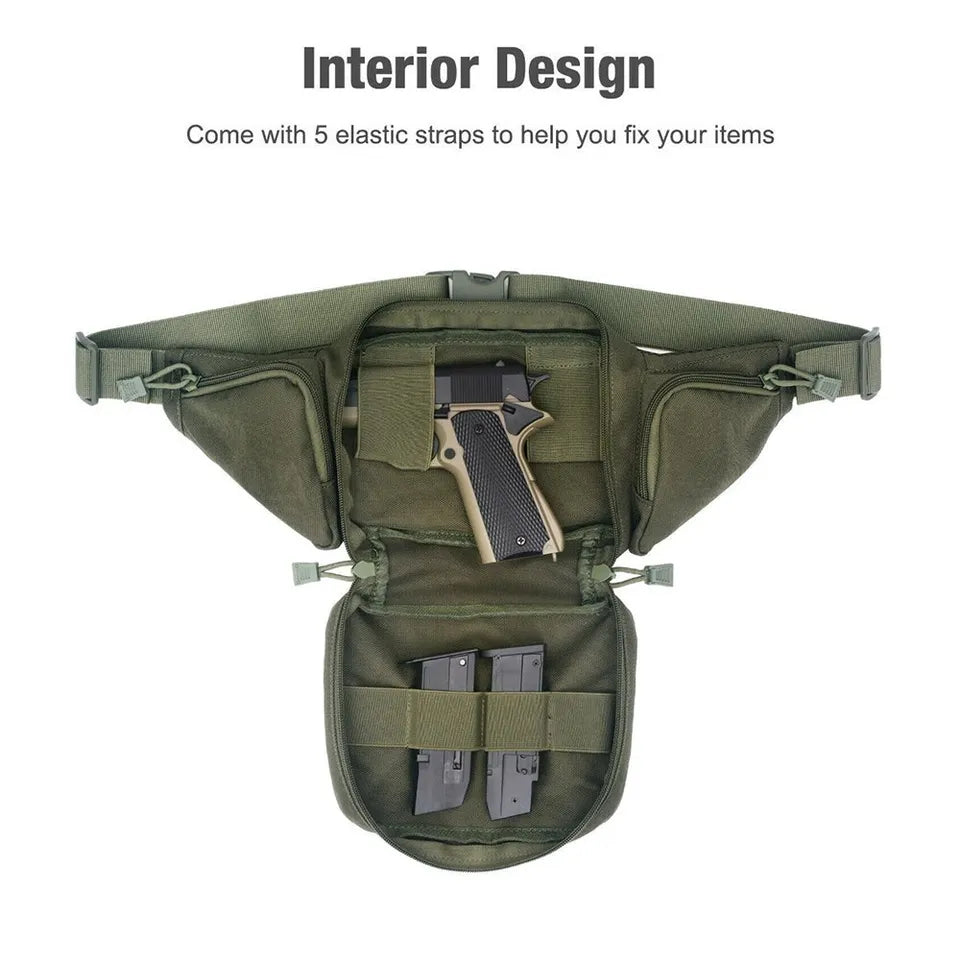 Concealed Carry Fanny Pack – Tactical Pistol Waist Pack Holster Bag with MOLLE System