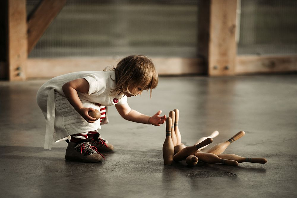 Wooden Bowling Set