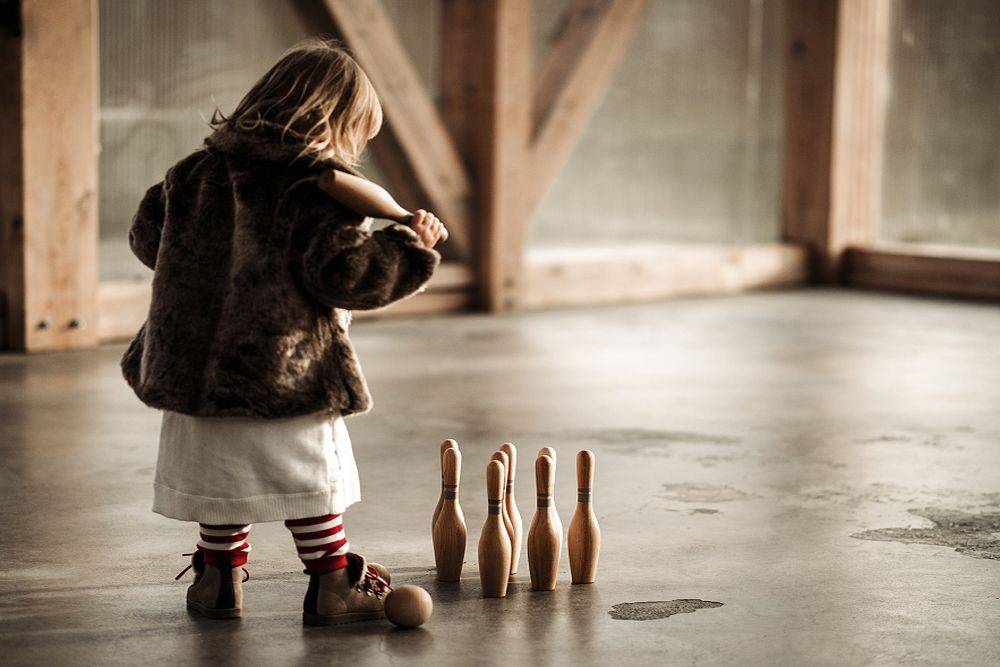 Wooden Bowling Set