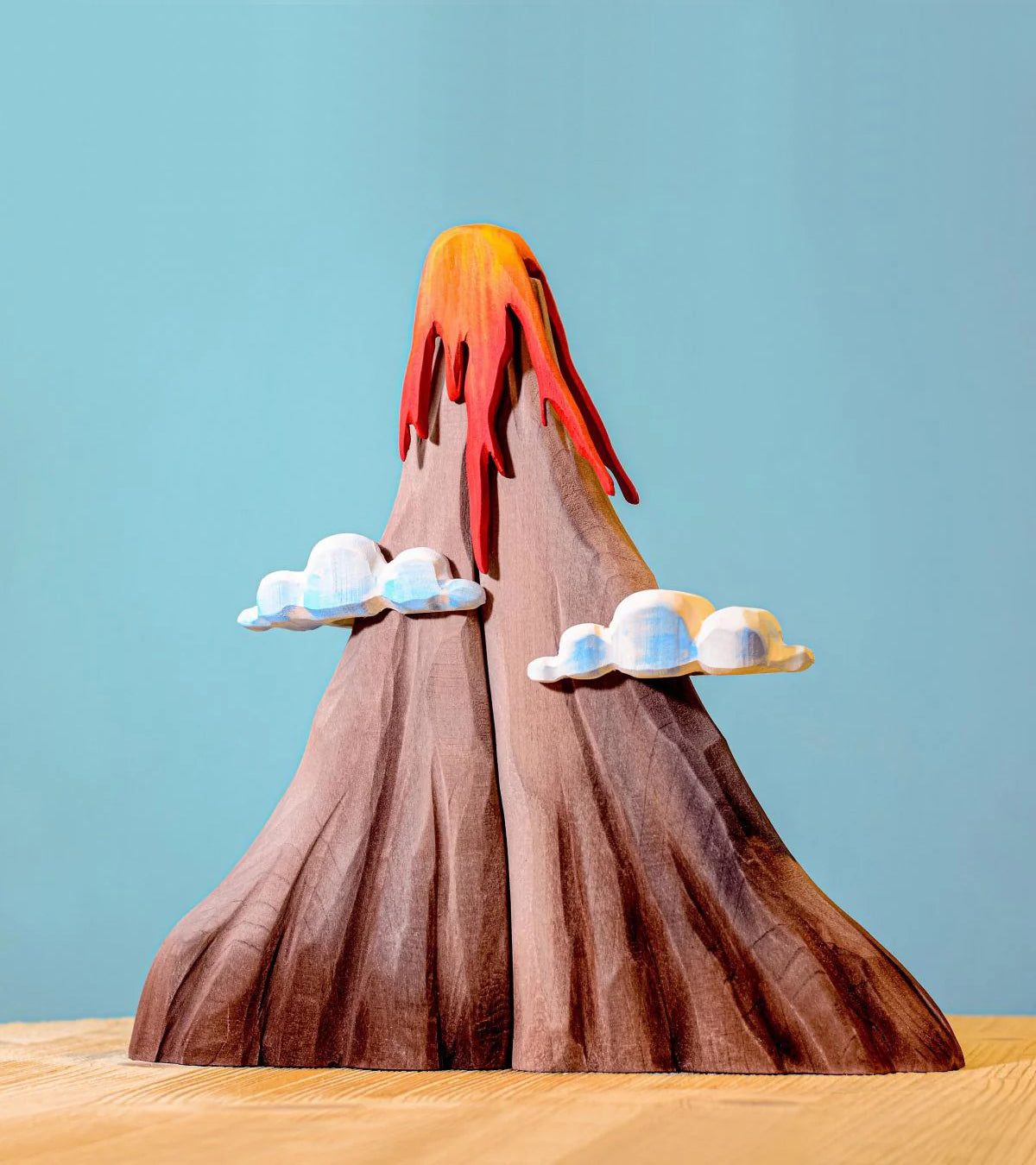 Bumbu Handmade Wooden Volcano, Lava and Clouds