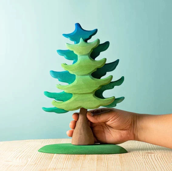 Bumbu Handmade Wooden Extra Large Green Spruce Tree