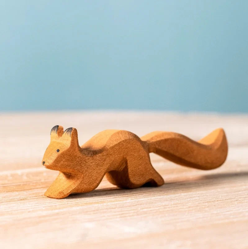 Bumbu Handmade Wooden Squirrel Running