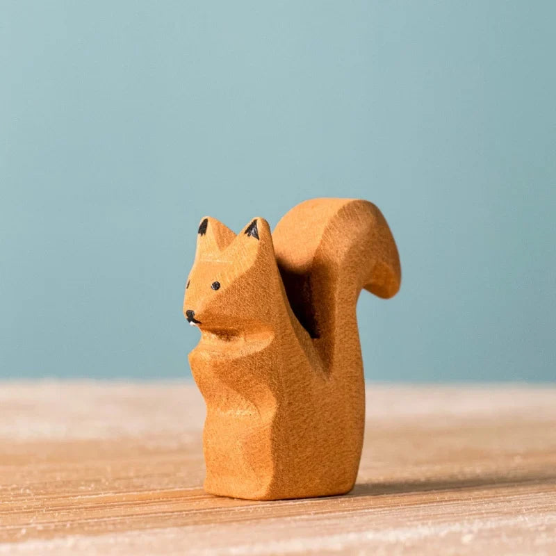Bumbu Handmade Wooden Squirrel Sitting