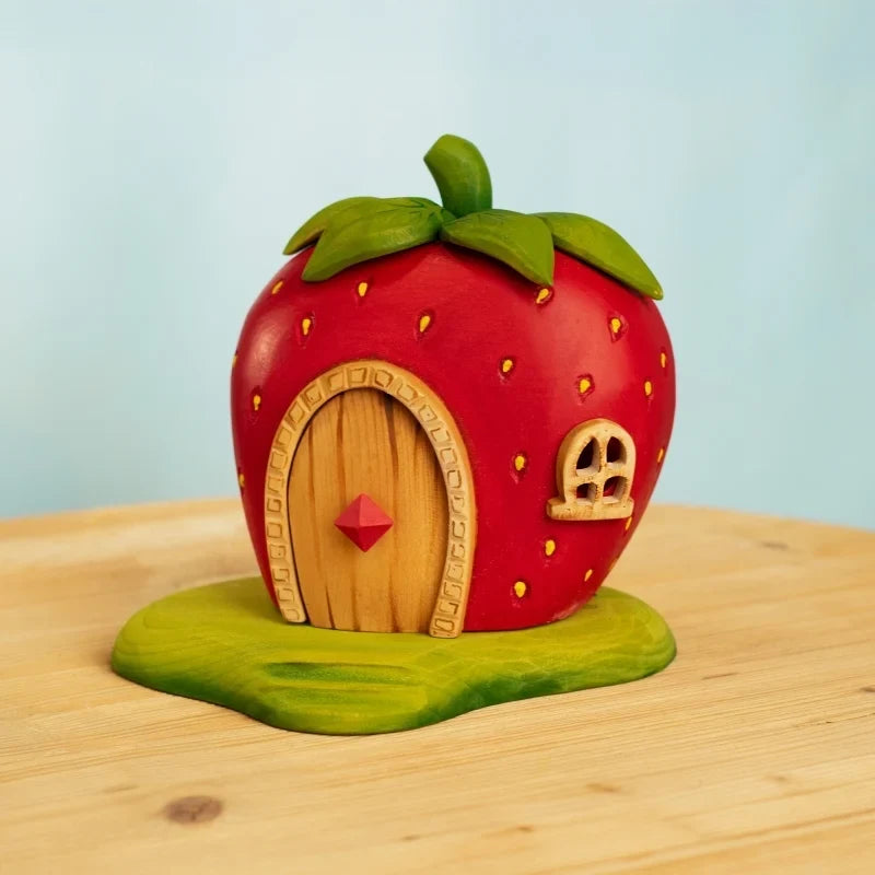 Bumbu Handmade Wooden Strawberry House