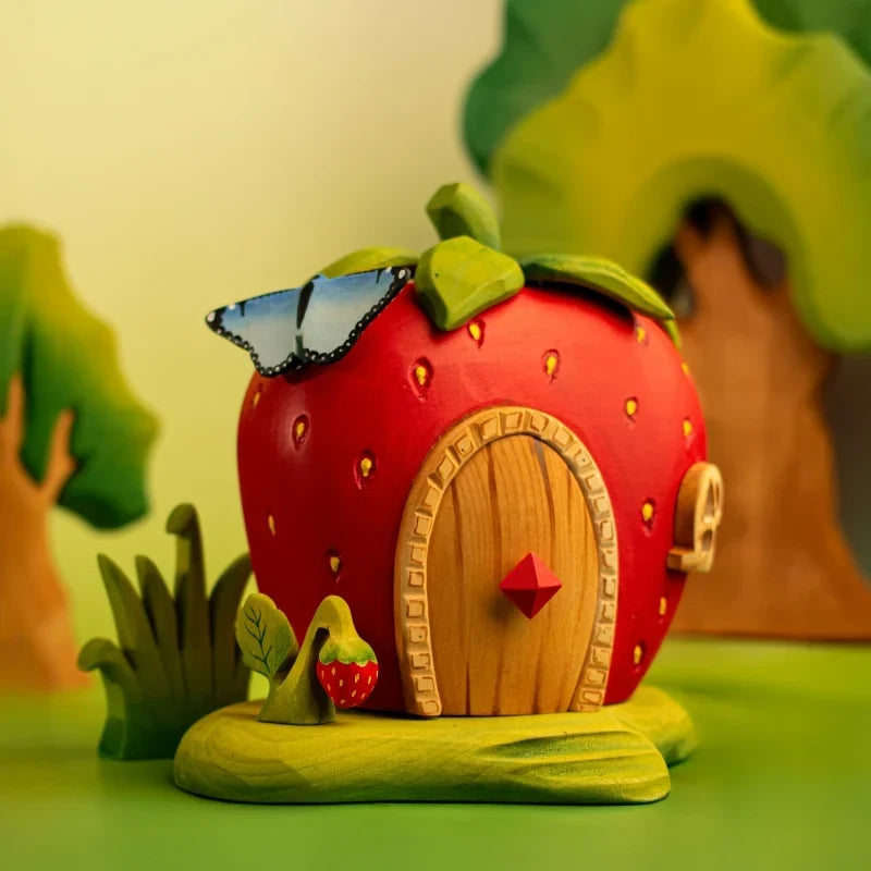 Bumbu Handmade Wooden Strawberry House