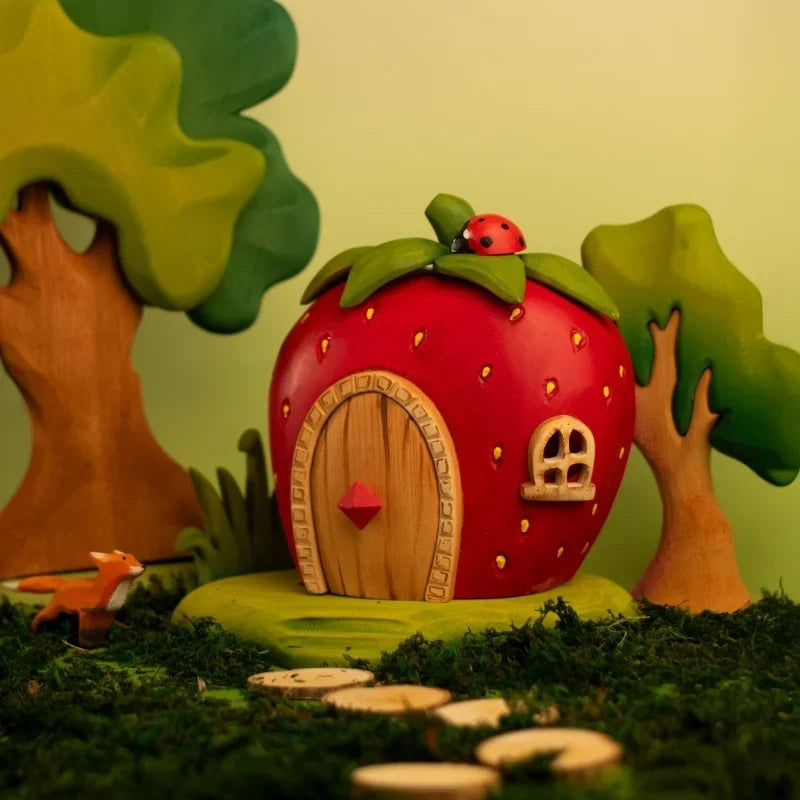 Bumbu Handmade Wooden Strawberry House