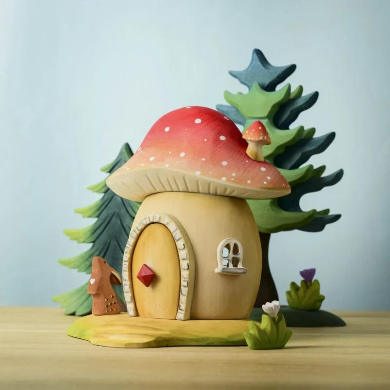 Bumbu Handmade Wooden Mushroom House
