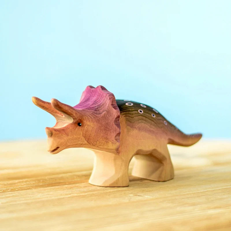Bumbu Handmade Wooden Triceratops Dinosaur Set