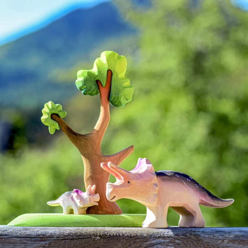 Bumbu Handmade Wooden Triceratops Dinosaur Set