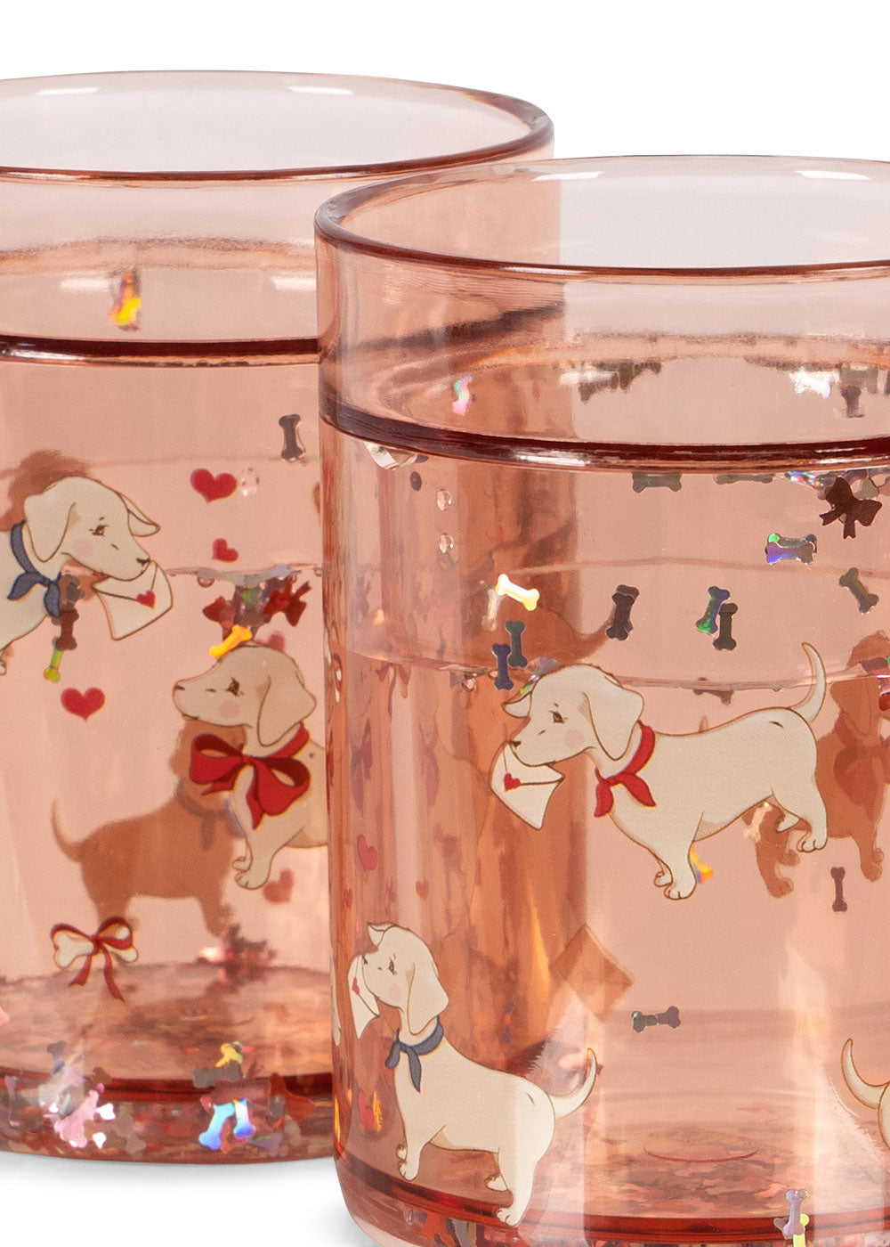 Konges Sloejd Glitter Cup - Woof Letter Rose (Single)