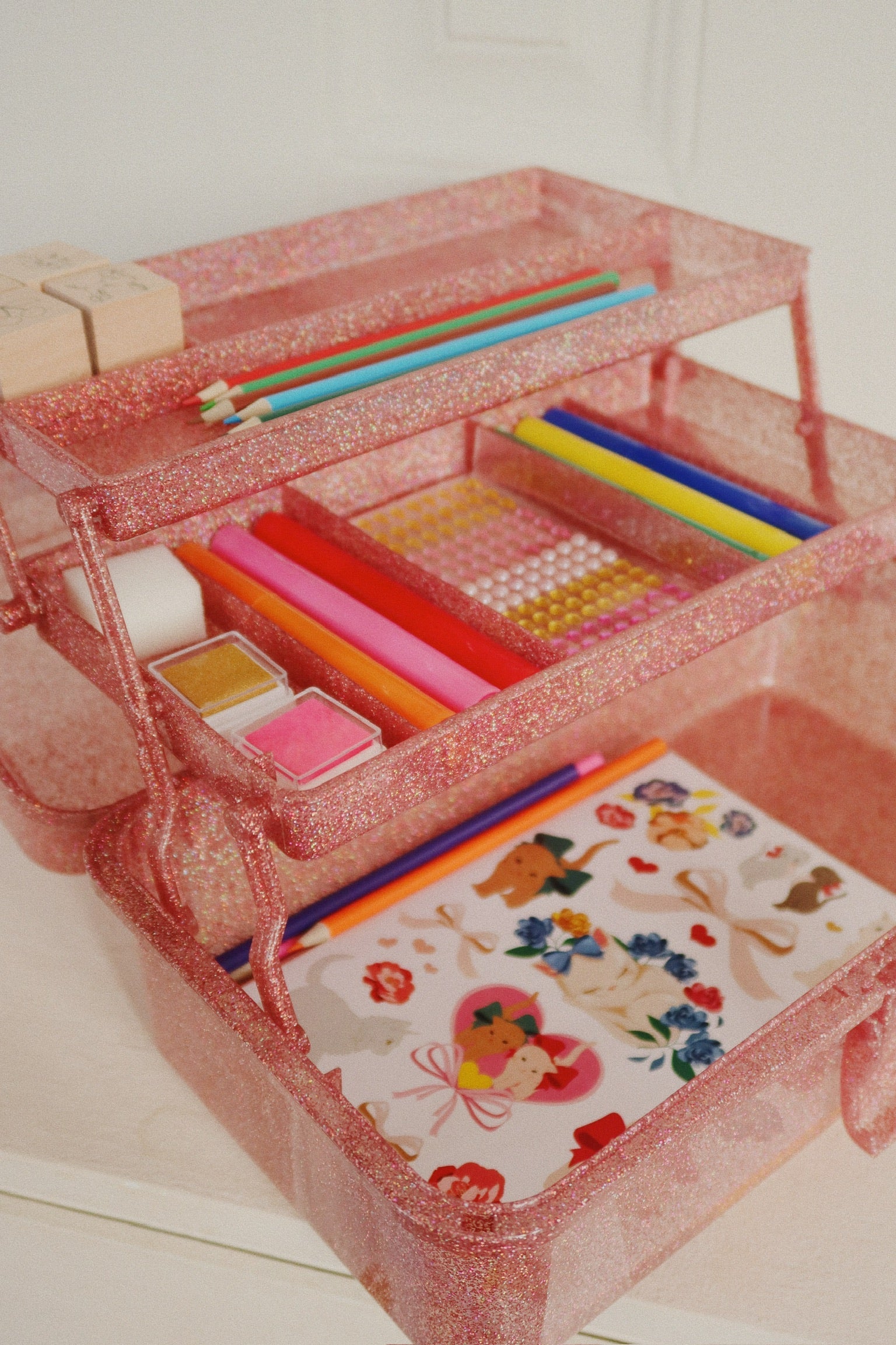 Konges Sloejd Creative Art Caddy - Glitter Rose