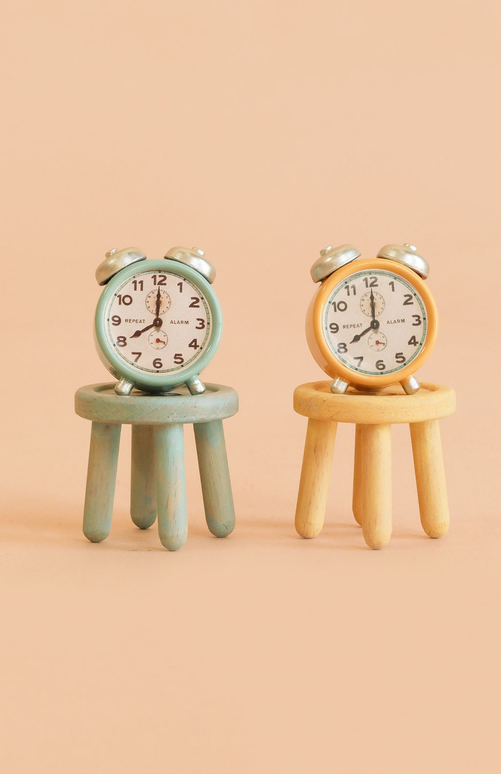 Maileg Stool Set, Mouse - Mint/Light Yellow