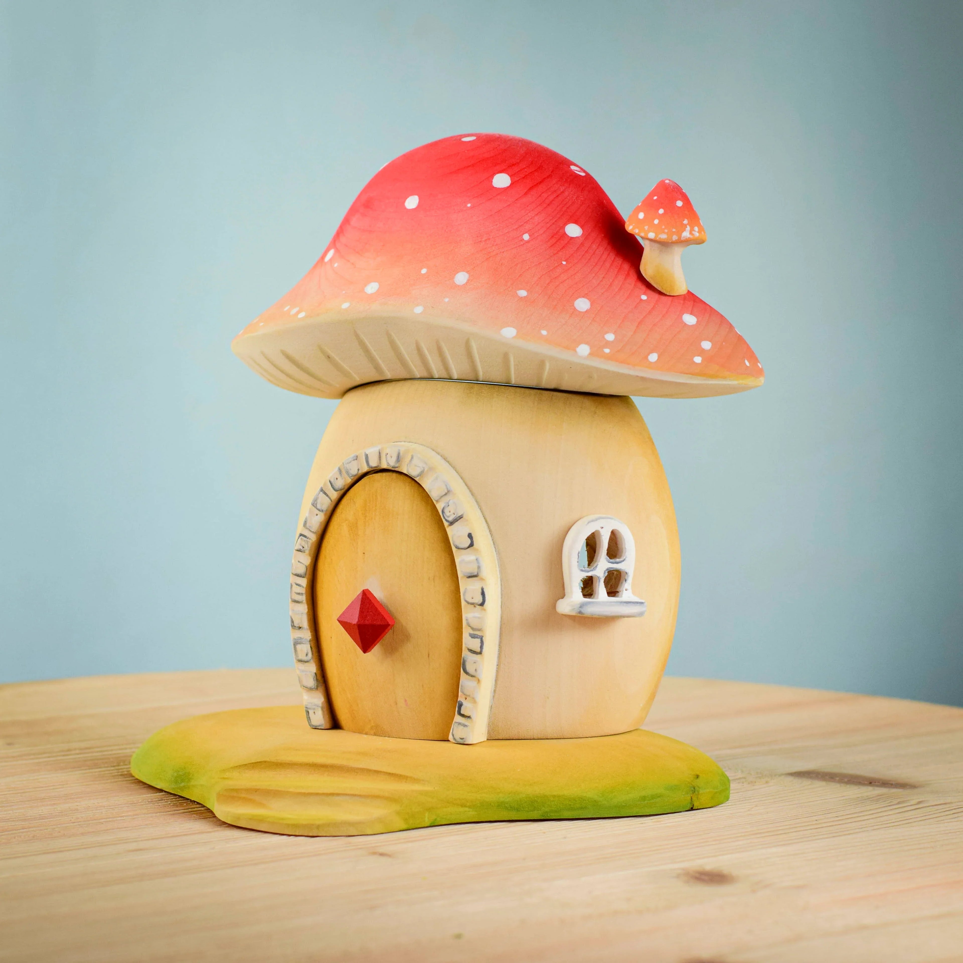 Bumbu Handmade Wooden Mushroom House