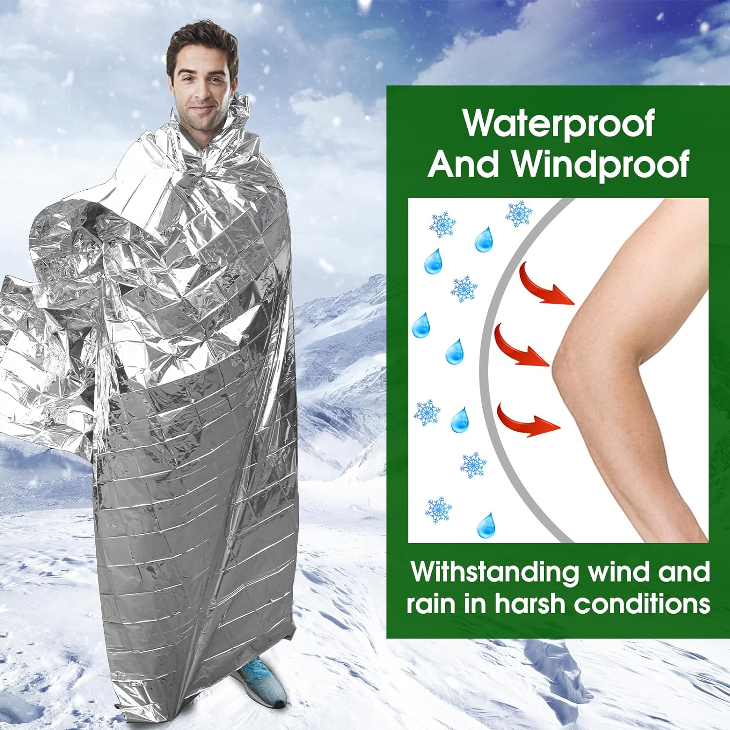 Emergency Mylar Thermal Blanket – Survival Space Blanket