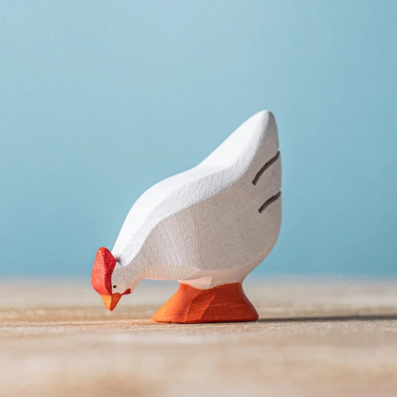 Bumbu Handmade Wooden White Hen