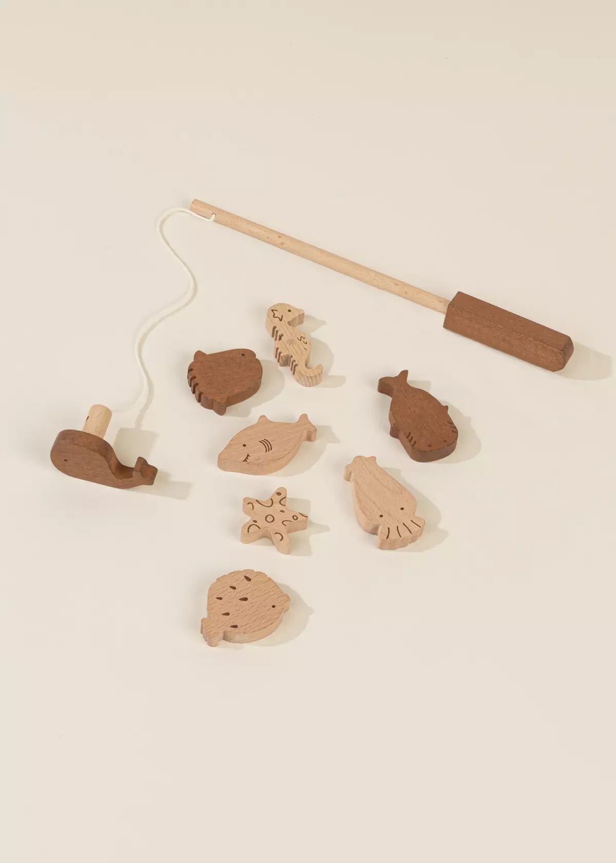 Wooden Fishing Game with Bag