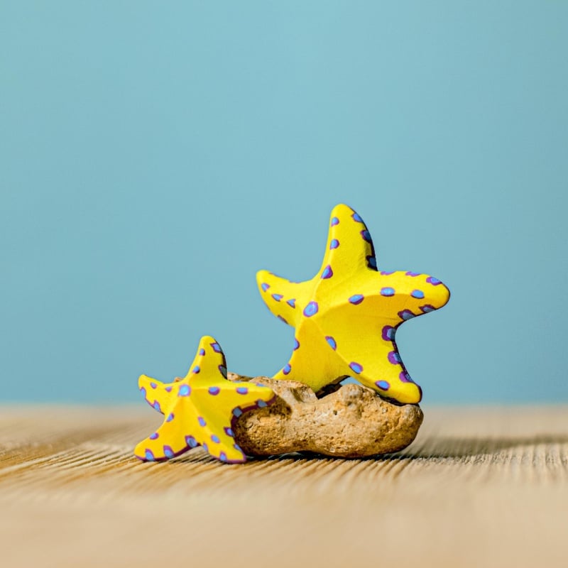 Bumbu Handmade Wooden Yellow Starfish Set