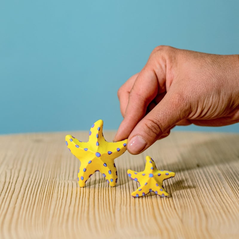 Bumbu Handmade Wooden Yellow Starfish Set